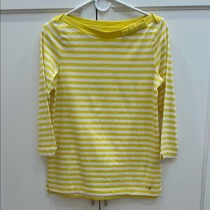 Kate Spade Vibrant Yellow and White Striped Shirt